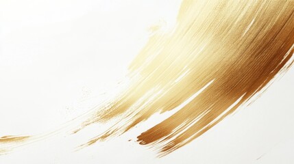 Poster - Dynamic golden brushstroke art modern studio abstract artwork creative space close-up view visual expression for artists