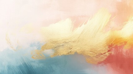 Poster - Abstract artistic landscape painting digital art studio vibrant colors calm environment horizontal view creativity unleashed