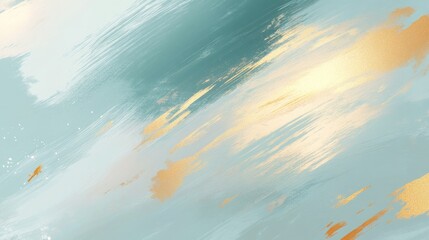 Poster - Abstract brush strokes artistic palette digital artwork creative studio elevated perspective colorful expression