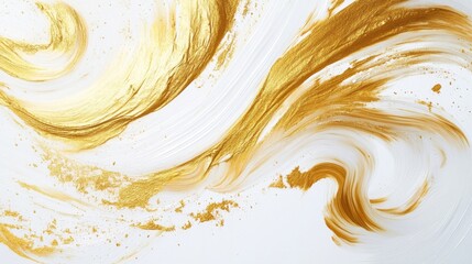 Poster - Artistic gold swirls studio abstract design creative environment close-up view modern aesthetic for visual appeal