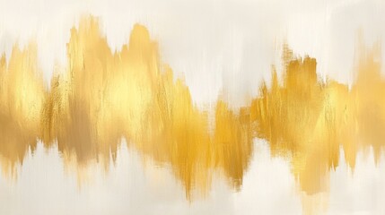 Poster - Dynamic abstract gold waves digital artwork modern aesthetic contemporary design elegant composition artistic expression