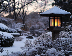 Wall Mural - Winter Lantern Glow