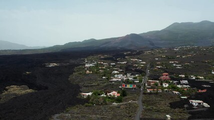 Wall Mural - Aerial drone view of the landscape of La Palma, Canary Islands, Spain