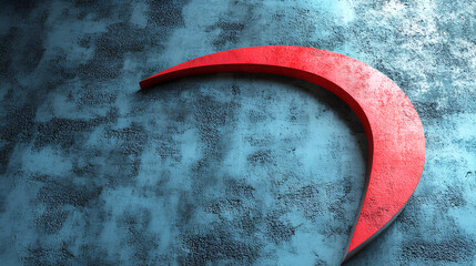 Poster - Curved red arrow pointing right