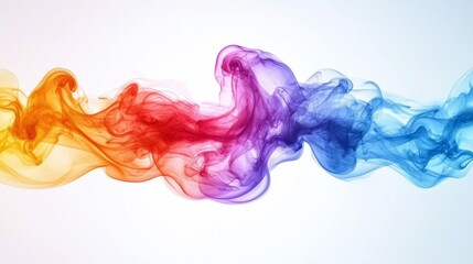 Poster - Splashes of vivid colors intertwine like flowing silk, creating a mesmerizing abstract composition that captures the fluidity of smoke and water. Energetic hues dance gracefully