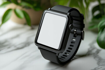 Realistic smart watch mockup design template