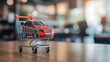 © DeepView - A toy car in a shopping cart, symbolizing consumerism and playful shopping experiences.