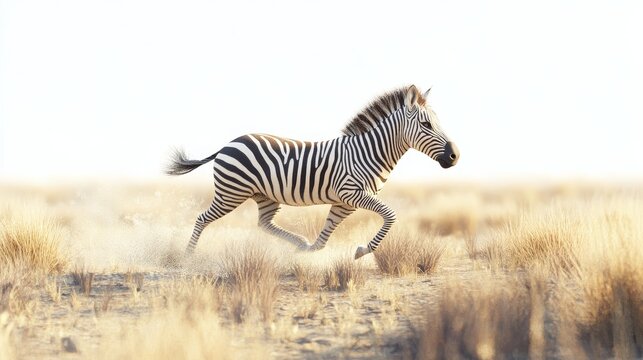 A zebra with perfectly striped fur