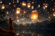 © Rawpixel.com - Sky lantern illuminated celebration decoration.