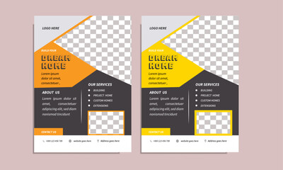modern and stylish construction flyer design template.