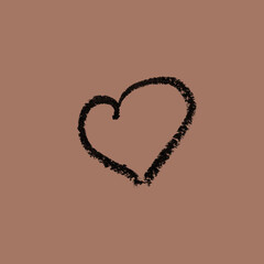 Wall Mural - heart outline of a drawn heart