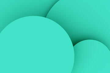 Aufkleber - Abstract cyan or blue round geometric shapes for background or backdrop use.