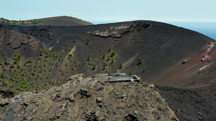 Wall Mural - Aerial drone view of the landscape of La Palma, Canary Islands, Spain