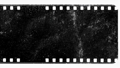 Wall Mural - Vintage Blank Film Strip with Visible Perforations and Grungy Texture for Cinematic and Artistic Projects, Perfect for Film History Studies, Photography Overlays, and Creative Retro Design Concepts