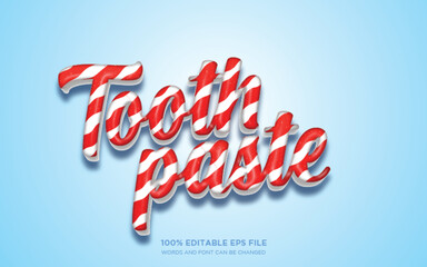 Poster - Toothpaste 3D text style effect	
