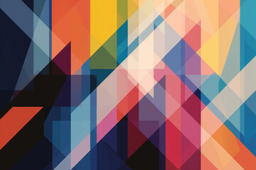 Aufkleber - Geometric pattern having irregular shapes and gradients, evoking a sense of movement and depth.