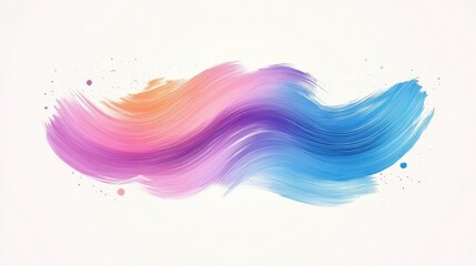 Aufkleber - abstract colorful waves of paint in soft hues of pink, purple, and blue creating a playful and vibra