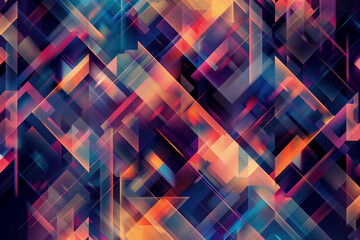 Aufkleber - Geometric pattern having irregular shapes and gradients, evoking a sense of movement and depth.