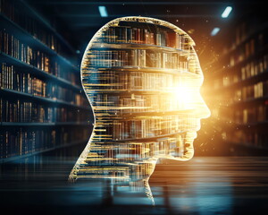 Poster - Double Exposure Image of  Exploring the concept of knowledge integration in a digital library environment