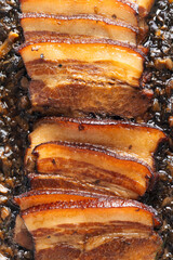 Wall Mural - traditional chinese braised pork belly with preserved vegetables