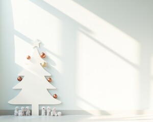 Poster - Minimalist Holiday Scene with Festive Decorations and Soft Lighting