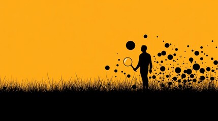 Poster - Exploring creativity in digital art abstract landscapes and silhouette viewpoints
