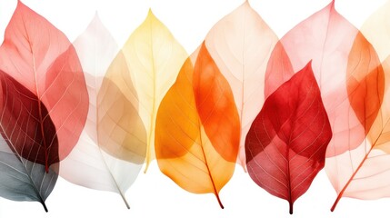 Poster - Autumn leaf colors display nature scene digital artwork vibrant environment aerial view