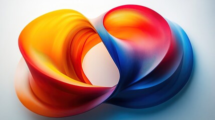 Abstract colorful swirling infinity loop design.