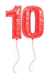 Wall Mural - Balloon Red Number 10