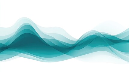 Poster - Abstract Teal Wave Patterns for Background and Design Projects