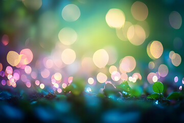 Poster - Aurora light bokeh effect background backgrounds glitter illuminated.