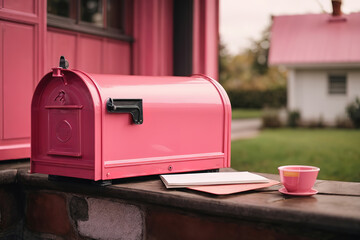 Eyecatching Pink american mailbox