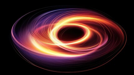 Poster - Abstract Swirling Light Patterns Creating Dynamic Energy Effect