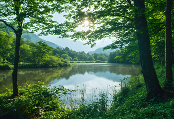morning in the forest