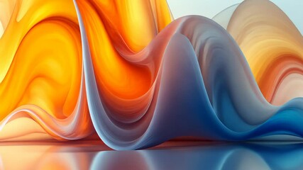 Poster - Dramatic interplay of colors and textures inspired by fluid movement in an abstract art setting. Generative AI