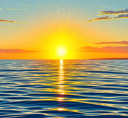 Wall Mural - sunrise sea