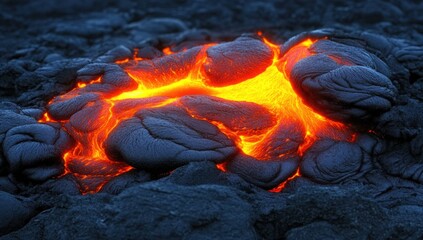 Wall Mural - Hot lava magma volcanic eruption background wallpaper