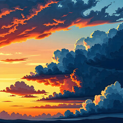 Wall Mural - cloud illustration