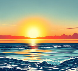 Wall Mural - sunrise sea