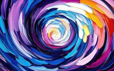 Wall Mural - Artistic interpretation of motion through color and shape.