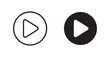 © Awesome - Play icon set in Thin line black color.