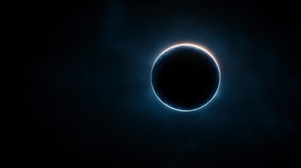 dark planet space background cosmic mystery celestial body universe galaxy starry night glowing rim