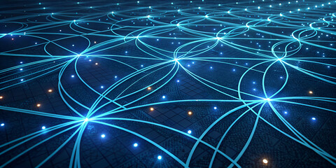 Glowing Network Connections background	