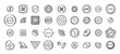 © Yanka - Sewing buttons line hand drawn doodle art icons set. Sewing accessories clothes various outline shapes.