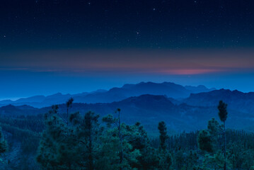 sunset at the summit of gran canaria