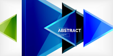 Poster - Triangle glass shapes geometric abstract background. Vector Illustration For Wallpaper, Banner, Background, Card, Book Illustration, landing page