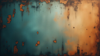 Poster - An abstract composition featuring a blend of teal and orange textures, creating a visually striking and artistic background for design projects.
