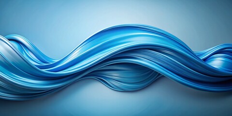 Poster - Abstract Blue Wave Flow Design for Food Photography – Curved Lines and Waves Creating a Modern Culinary Aesthetic for Restaurant Menus, Food Blogs, and Culinary Art Displays