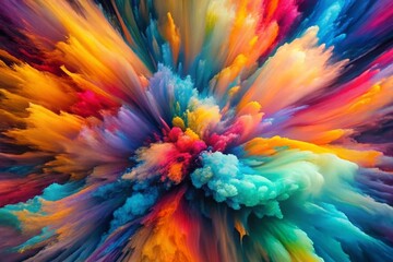 Poster - Abstract Bright Paint Color Texture with Noise Effect - Fractal Artwork for Creative Graphic Design and Background Inspiration, Ideal for Modern Art Enthusiasts and Graphic Designers