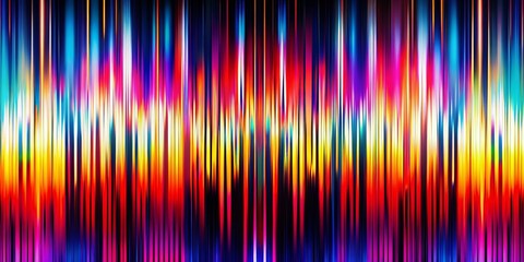 Poster - Abstract Glitch Effect Background with Distortion and Black and White Vertical Lines for Creative Design Projects and Visual Presentations